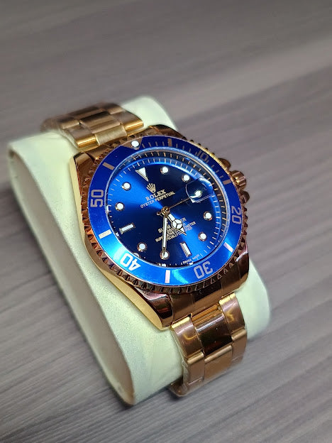 Reloj Rolex (Dorado/Azul)