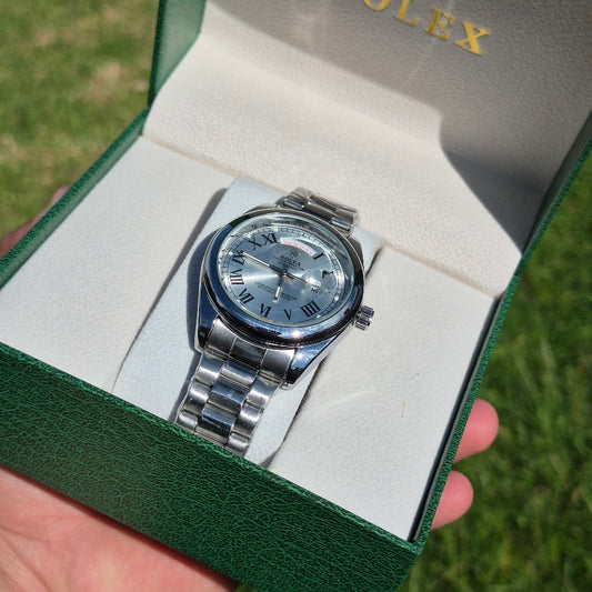 Rolex SemiAutomatico Date day Oyster  (P/B) + Cofre De Lujo GRATIS