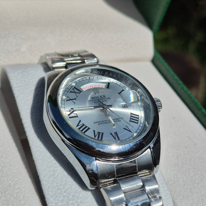 Rolex SemiAutomatico Date day Oyster  (P/B) + Cofre De Lujo GRATIS