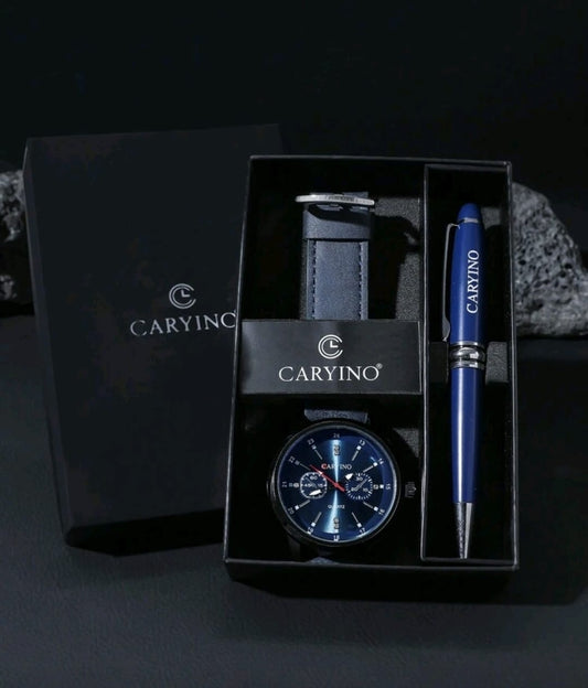 Reloj CARYINO Azul+ Boligrafo + Estuche GRATIS